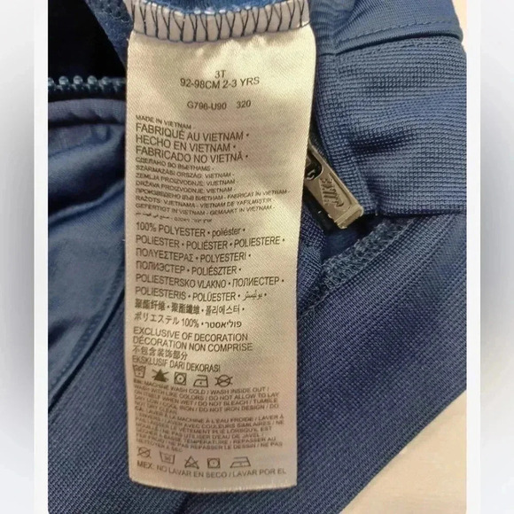 Nike Track Jacket Blue and  White Size 3T - Picture 4 of 6